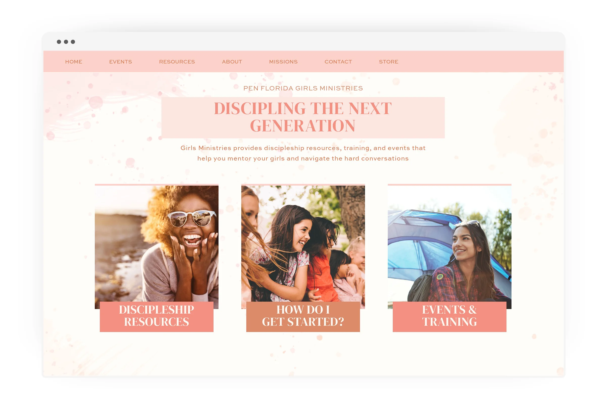 Pen_Florida_Girls_Ministries_custom_brand_logo_and_wordpress_website_design_by_franklin_lane_creative